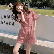 글순조롭다 여성 점프수트 루즈핏 짧은 점프슈트