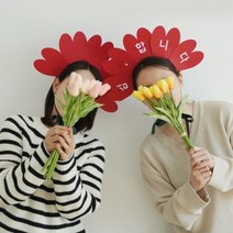 어버이날 인간 카네이션 머리띠 만들기 DIY 키트 재료 감사합니다, 1개