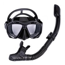 스노쿨링 스킨스쿠버편리한 김서림 방지 눈 보호 고글 1 세트 다이빙 수영 쉬운 호흡 튜브 수중 공급, 03  Black