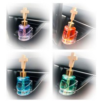 나무십자가 스틱 우드볼증정 차량용 프리티 디퓨저 방향제 4종, 라벤더