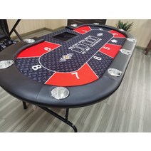 접이식 홀덤테이블 홀덤다이 블랙잭 게임판 포커, 180x90CM 검정과 빨강