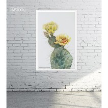아이엠스톡 인테리어 액자 Missouri Pricklypear 야생화 027 캔버스액자, 블랙원목