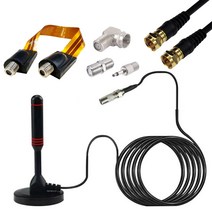 s-ant50 휴대용 디지털 안테나 ＆ TV 액세서리 실내 실외 지상파 자석 안테나 캠핑카 야외 실내 텐트, 1.{s-ant50} 휴대용 안테나 5m