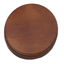 Luna Bean Wooden Platform Base Display Walnut Finish for Casting Kits - Solid Wood Plaque - Circular, 1