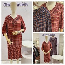 올리비아로렌 NC15 체크 롱 원피스 VVCOAWF7221