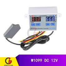 부화 온도조절기디지털 온도 습도 컨트롤러 계란 인큐베이터 온도 조절기 습도 컨트롤러 조절기 가열 냉각 제어, w1099 dc 12v