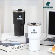 폴베어 스텐 라지 텀블러 500ml 보냉 보온 대용량 스테인레스 캠핑 운동 헬스, 화이트