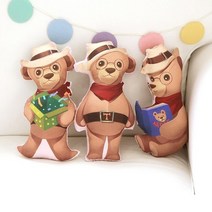 [아씨원단] DTP 면원단 20수커트지) 멋쟁이테디베어_TE1006 Z31, 단일