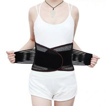 허리보조기 허리 버팀대 지지 벨트 남성/여성용 경량 요추 좌골 신경통 통증 완화, [01] Black, [03] XL