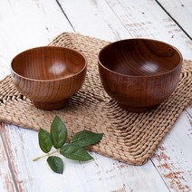 천연 옻칠 나무 밥그릇 국그릇 (2size) 우드볼, 우드 옻칠 볼 L