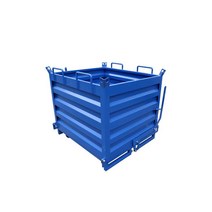 지게차 암롤 박스 폐기물 적재함 폐목재 수거 압롤, w1000xd800xh800(그레이 )