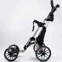 골프장카트 4륜 골프 카트 접이식 수동 운반차 트롤리, A 블랙(이미지 참고)