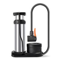 모던홀릭 자전거 펌프 튜브 에어 발펌프 공기주입기, 에어펌프 - 실버