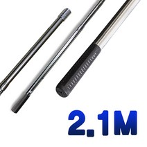 스텐뜰채 뜰채대 통발 살림망 바다 민물 뜰채 뜰채망 낚시뜰채 뜰채프레임 포함, 3단스텐 뜰채대 2.1m