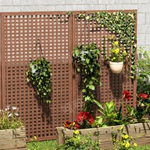 테라스가림막 가림막 난간 기둥 나무 단독주택, 정사각형 격자 150X60