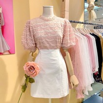 [도로시홀릭] DB_ 깃털청순레이스블라우스 (DO43697)