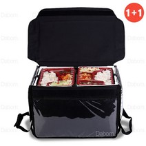 1+1구성 Take-out box 사계절용 보온보냉 오토바이 배달가방, black(블랙)