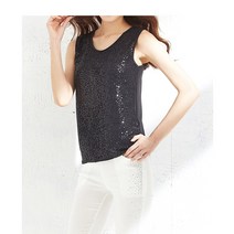 쉽게 볼수 없는 반짝이 민소매 미시 여성 의류 엄마옷 마담쇼핑몰 중년 마담복 중년여성의류 빅사이즈 스팽글 나시 티셔츠 블라우스