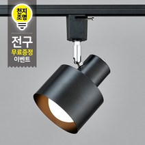 천지조명 천지조명 인테리어 카페 모던조명 이단 B W 레일 직부, 블랙-전구색