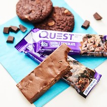 QuestNutrition 퀘스트바 저탄수 키토 프로틴바 - 더블 초콜릿 청크 12개입, 1개