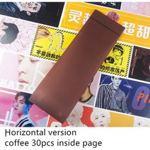 슬로건 바인더 핸드 배너 수납 책 45x15cm 투명 방수 케이팝 응원 앨범, coffee30pcspages
