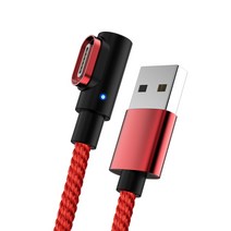 안드로이드5핀 고속케이블 갤럭시 노트 자석 케이블 마그네틱 충전기 게이밍 충전 Q7 (안드로이드5핀) 자석케이블, 1개, 1M 공용케이블(레드)