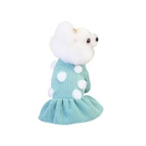 할로펫 강아지 니트원피스 4종 S M L XL, 민트