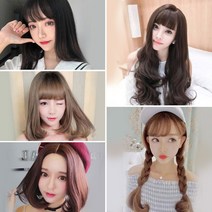 통가발 여자 정수리 긴머리 항암 연습용가발, 01 엘린-다크[가발망포함]