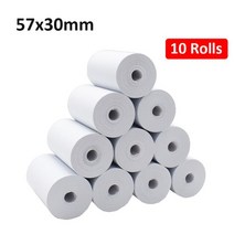 카드단말기용지 56x30mm 또는 POS 지폐 프린터 10 롤 흰색 영수증 감열지 모바일 블루투스 금전 등록기 종, 01 57x30mm