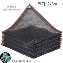 테라스가림막 블랙 음영 그물 정원 발코니 양산 그물 야외 수영장 태양 그늘 자동차 커버, 2x8m