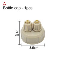 DIY 수족관 CO2 반응기 조절기 시스템 키트 체크 밸브 수조 식물 제어 발생기 압력 게이지 액세서리, 01 A bottle cap 한쪽