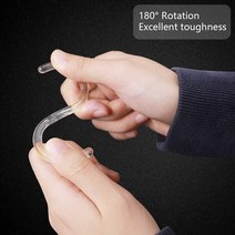 커튼레일고리 고정용투명 샤워 커튼 링 후크 24 팩 욕실 플라스틱 폴 레일 가이드 행거 가정용 제품 교체, 한개옵션0