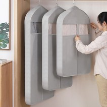옷걸이 커버 부직포 겨울 의류 롱코트 덮개 행거 가리개, 대형(60x10x128)
