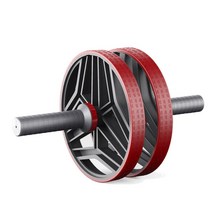 페드 복근 운동 듀얼 AB휠, 그레이 + 레드