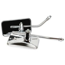 한미 스타 사각 오토바이 백미러 크롬 튜닝 거울, 10mm(기본형)
