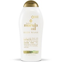 OGX Marula 오일 바디 워시 모이스처라이징 바디 워시 건조한 피부 지성 피부 일반 피부 마룰라 오일 복합성 피부 실리콘 프리 49.5 ml (19.5 온스), Body Wash