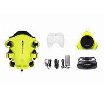 수중드론 드론 미니드론 DJI드론 입문용드론Fifish V6 VR 다이빙 수중 로봇 무인 항공기 4K UHD 카메라 360, 02 yellow