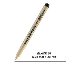 1피스 안료 라이너 펜 파인 라인 스케치 마커 다른 팁 아트 스타일로그래프 드로잉 Copic 공급 업체, 02 Black-01