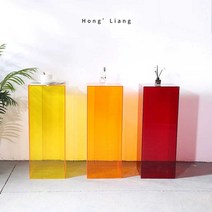 아크릴 디자인박스 다용도 테이블 사이드 소품 수납, 상세 페이지 참고, 투명(4개 세트)