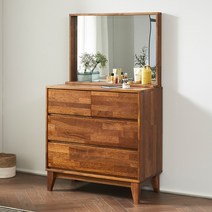 힘찬리빙 제인 3단 원목 화장대 서랍장 900, 제인 900 3단 원목 서랍장(거울추가)