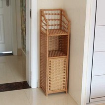 라탄 서랍장 수납장 미니 가구 서랍장 틈새 빈티지, 갈색 길이 27 폭 27 높이 100cm