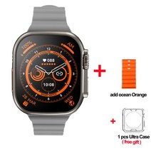 2Pcs/3Pcs/4Pcs ZD8 울트라 맥스 스마트 워치 2.08 "망막 스크린 시리즈 8 49mm 티타늄 합금 NFC ECG, 11 add ocean Orange_03 4 PCS