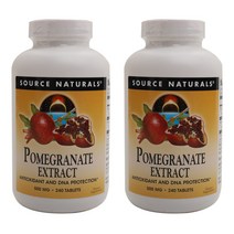 소스내츄럴스 석류 추출물 500mg 타블렛 글루텐 프리 무설탕, 240개입, 2개
