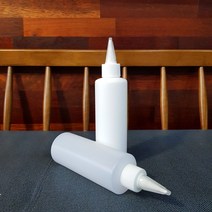 다담 HDPE 200ml 원통 뾰족캡 용기 리필 공병 소스 양념 미술 물감 세차 소분 통, 흰색 뾰족캡(24파이 분리형)-용기X