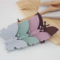 실리콘 나비 냄비 손잡이 집게 2개 주방 오븐손잡이 냉장고 자석 마그넷 그리들손잡이, 브라운 2개
