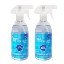 리빙가드 소독용 에탄올 83% 스프레이 500ml x 2개