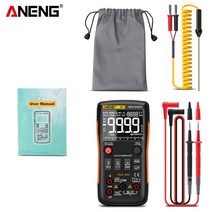 다기능 전기 계측기 휴대용 ANENG-Q1 디지털 멀티미터 9999 카운트 실제 RMS 자동차 전기 트랜지스터 커패, 01 Q1 Orange