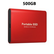 휴대용 SSD 타입 C USB 3.1 4TB 6TB 16TB 30TB SSD 하드 드라이브 2TB 외장 M.2 노트북 데스크탑 플래시 메모리 디스크용, red 500GB