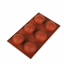 반원6구 실리콘몰드 코코아밤 만들기, 지름60mm