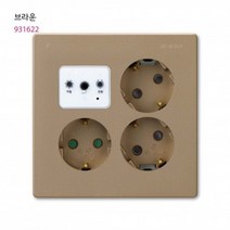 V) 대기전력 자동차단 콘센트 3구 브라운 진흥전기-23117EA, 1, 본상품선택